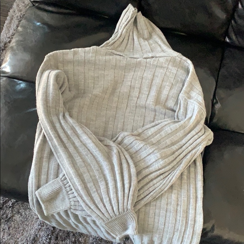 Grey sweater dress